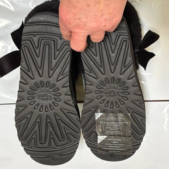 UGG Mini Bailey Bow II Boots Black NEW Sz USA 5 Authentic $200 - Picture 5 of 11